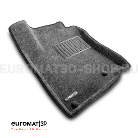 Текстильные 3D коврики Euromat3D Business в салон для Lexus GX460 (2010-2014) № EMC3D-005115G Серые