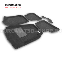 Текстильные 3D коврики Euromat3D Business в салон для Skoda Fabia (2007-) № EMC3D-004500