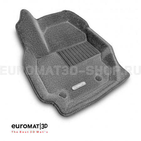 Текстильные 3D коврики Euromat3D Business в салон для Volvo XC 70 (2007-) № EMC3D-005507G Серые