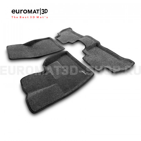 Текстильные 3D коврики Euromat3D Business в салон для Bmw X6 (G06) (2018-) № EMC3D-001227G Серые
