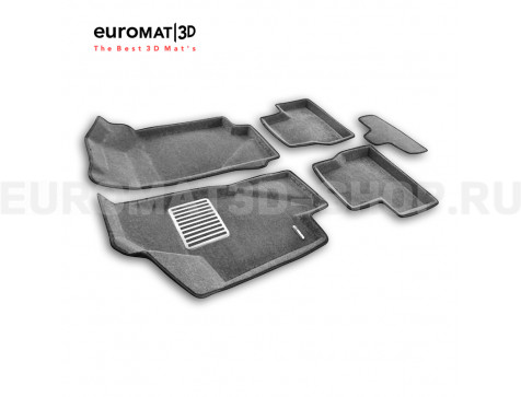 Текстильные 3D коврики Euromat3D Lux в салон для Datsun on-Do (2014-2020) № EM3D-005310G Серые Текстильные 3D коврики Euromat3D Lux в салон для Datsun on-Do (2014-2020) № EM3D-005310G Серые