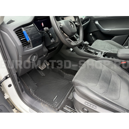 3D коврики Euromat3D EVA в салон для Skoda Kodiaq (2017-2024) № EM3DEVA-004512