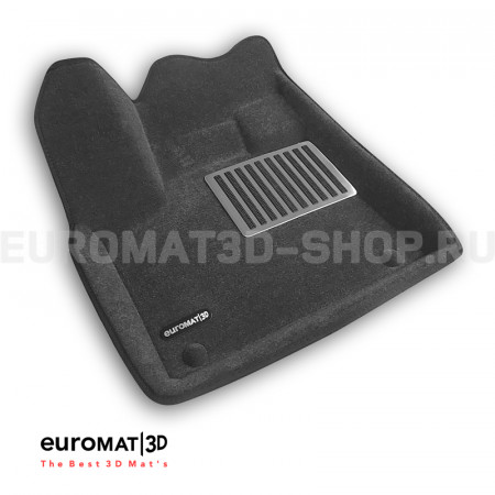 Текстильные 3D коврики Euromat3D Lux в салон для Citroen C5 Aircross (2018-) № EM3D-003907G Серые