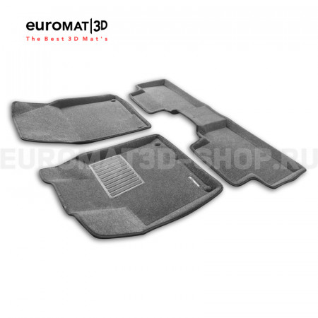 Текстильные 3D коврики Euromat3D Business в салон для Geely Coolray (2019-) № EMC3D-001407G Серые